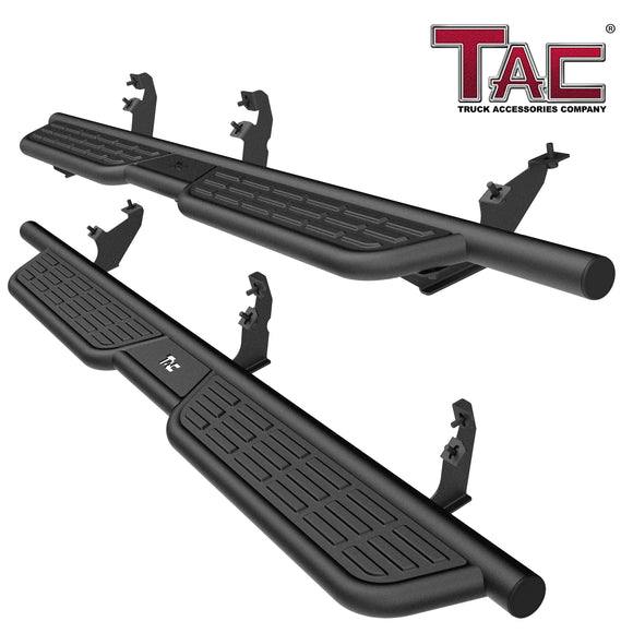 TAC Summit Running Boards Compatible with 2021-2026 Ford Bronco 4 Door| Side Steps| Nerf Bars| Step Rails| SUV Exterior Accessories| Carbon Steel| Fine Texture Black (2pcs)