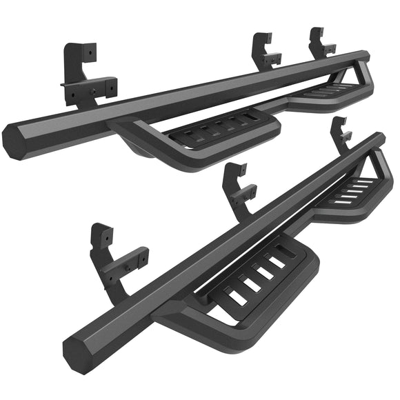TAC Gen5 Running Boards Compatible with 2015-2026 F150 Supercrew Cab| 2022-2026 F150 Lightning EV| 2017-2026 Super Duty Crew Cab| 4" Drop Side Steps Nerf Bars| Pickup Truck| Fine Texture Black (2pcs)