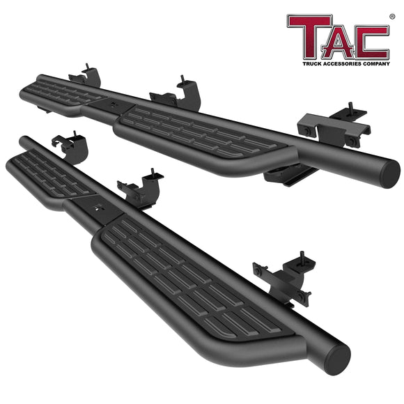 TAC Summit Running Boards Compatible with 2018-2026 Jeep Wrangler JL 4 Door|2021-2024 Wrangler JL 4xe| Side Steps| Nerf Bars| Step Rails| Pickup Truck Off-Road Exterior Accessories| Black (2pcs)