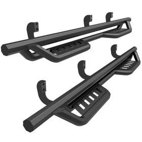 TAC Gen5 Running Boards Compatible with 2005-2026 Nissan Frontier Crew Cab| 4" Drop Side Steps Nerf Bars | Pickup Truck Off-Road Exterior Accessories | Fine Texture Black (2pcs)