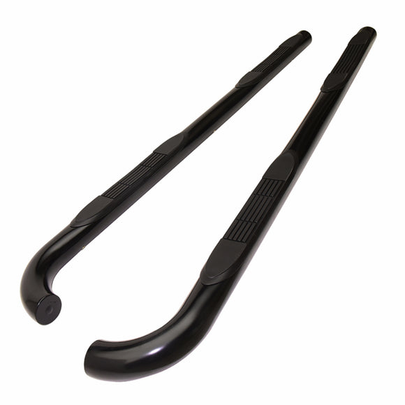 TAC 3" Gloss Black Side Steps Compatible with 2002-2007 Jeep Liberty| Running Boards| Side Bars| Step Rails| Nerf Bars| Rocker Slider| Pickup Truck Accessories (2 PCS)