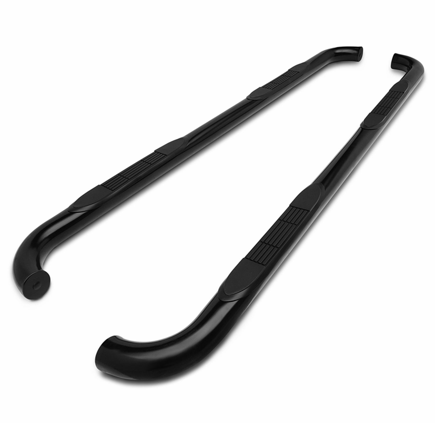 TAC 3" Gloss Black Side Steps Compatible with 2006-2010 Hummer H3| Running Boards| Side Bars| Step Rails| Nerf Bars| Rocker Slider| Pickup Truck Accessories (2 PCS)