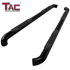 TAC 3" Gloss Black Side Steps Compatible with 2005-2025 Nissan Frontier King Cab|2005-2012 Suzuki Equator Extra Cab| Running Boards| Side Bars| Step Rails| Nerf Bars| Rocker Slider| Pickup Truck Accessories (2 PCS)