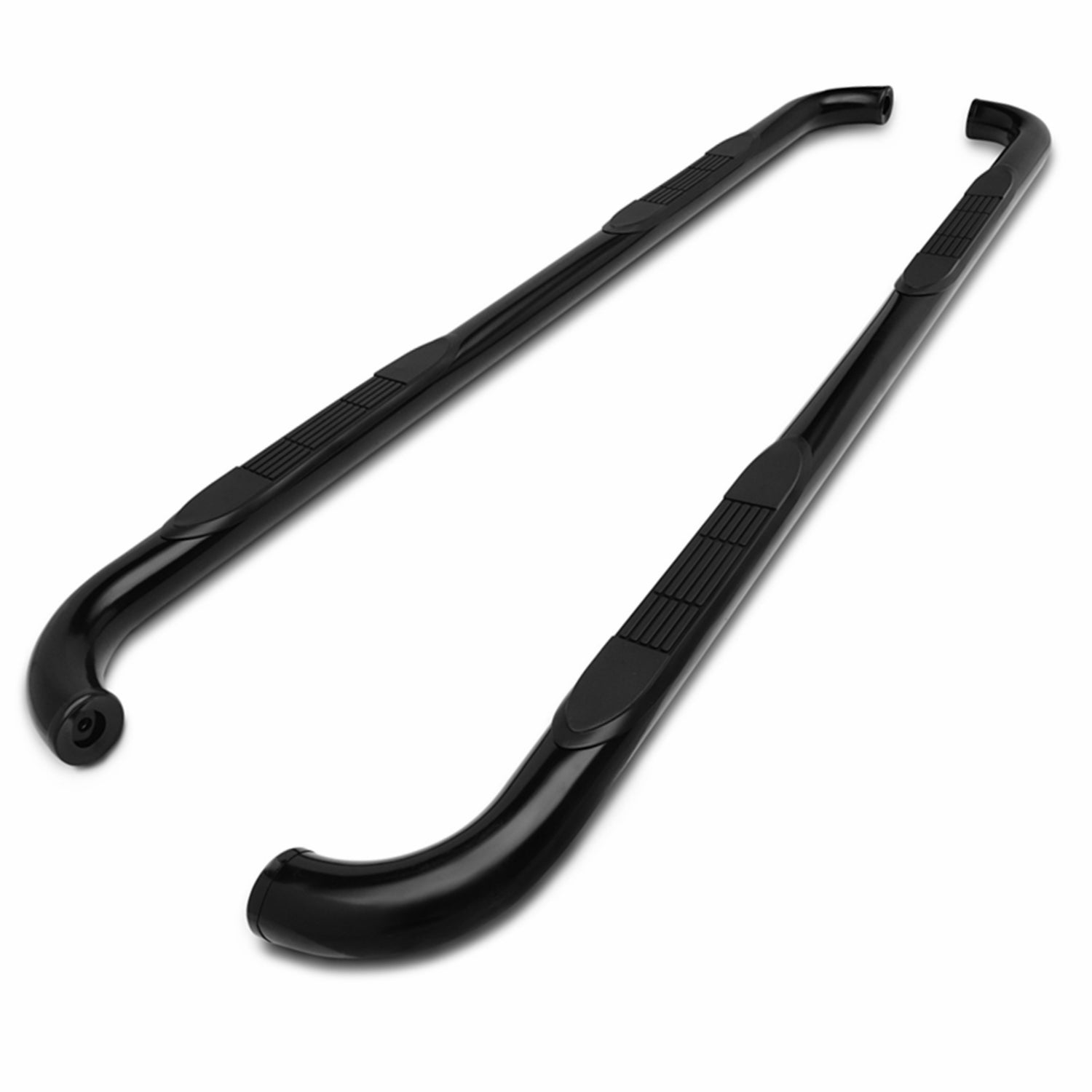 TAC 3" Gloss Black Side Steps Compatible with 2009-2014 Ford F150 Super Cab| Running Boards| Side Bars| Step Rails| Nerf Bars| Rocker Slider| Pickup Truck Accessories (2 PCS)