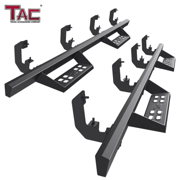 TAC Sniper Running Boards Compatible with 2019-2026 Chevy Silverado/GMC Sierra 1500 Crew Cab|2020-2026 Chevy Silverado/GMC Sierra 2500/3500 Crew Cab Truck Pickup 4" Drop Side Steps Nerf Bars Accessories (2pcs)