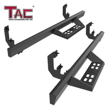 TAC Sniper Running Boards Fit 2019-2026 Chevy Silverado/GMC Sierra 1500 Regular Cab|2020-2026 Chevy Silverado/GMC Sierra 2500/3500 Regular Cab Truck Pickup 4" Fine Texture Black Side Steps Nerf Bars 2pcs