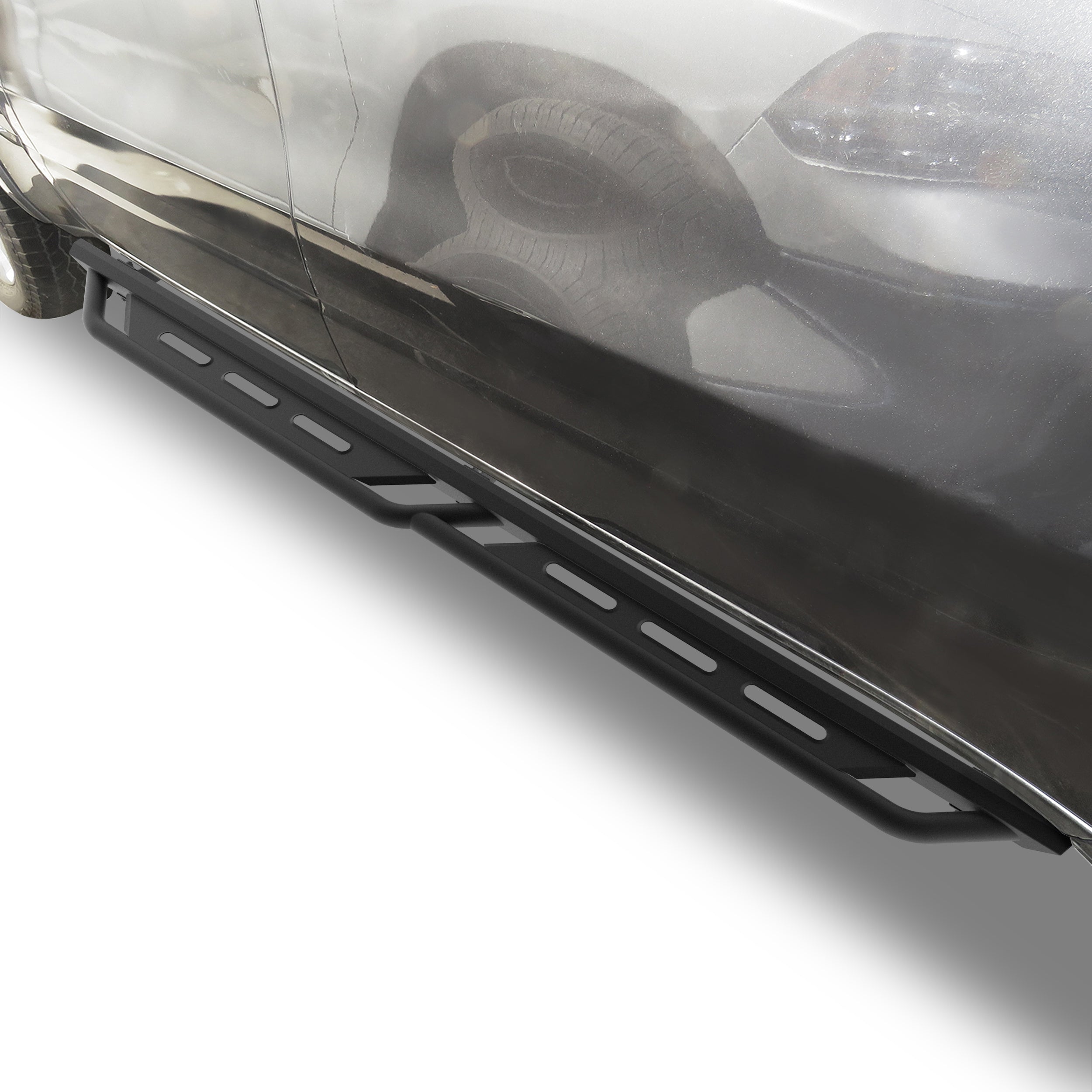 TAC Rocker Running Boards Compatible With 2019-2025 RAM 1500 Crew Cab (Exclude 2019-2024 Ram 1500 Classic)| Side Steps| Nerf Bars| Step Bars| Step Rails| Rock Sliders| Carbon Steel| Pickup Truck Accessories| Fine Texture Black (2 PCS)