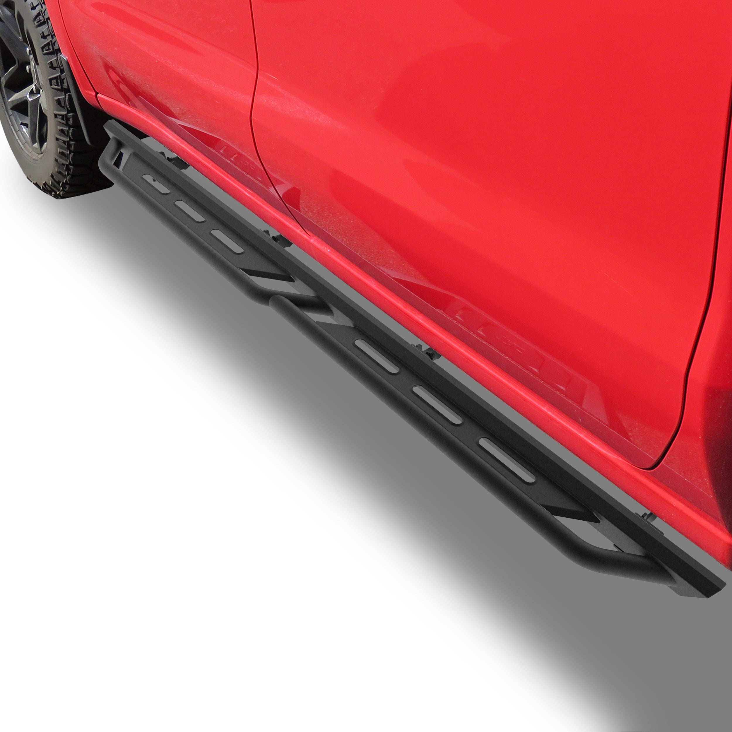 TAC Rocker Running Boards Compatible With 2019-2025 Chevy Silverado/GMC Sierra 1500 Crew Cab | 2020-2025 Silverado/Sierra 2500/3500 Crew Cab| Side Steps| Nerf Bars| Step Bars| Step Rails| Rock Sliders| Carbon Steel| Fine Texture Black (2 PCS)