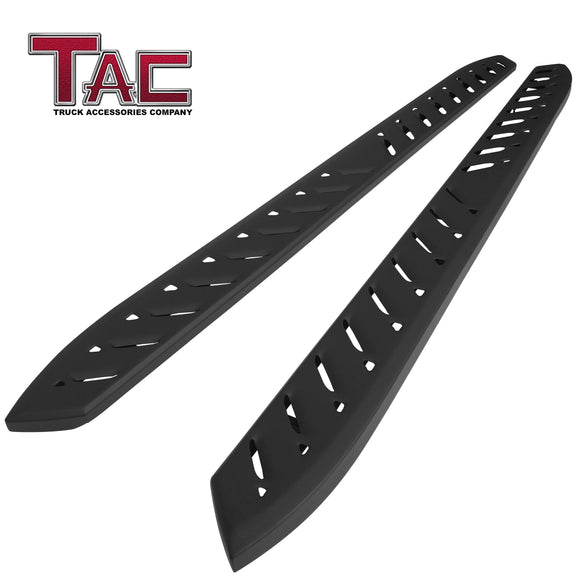 TAC Shark Running Boards Compatible With 2016-2023 Toyota Tacoma Double Cab 6" Truck Pickup Side Steps Nerf Bars Step Rails Off Road Exterior Accessories Fine Texture Black 2Pcs