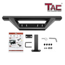 TAC Hitch Step Universal Fit 2" Rear Hitch Receivers with 4" Drop Heavy Duty Steel with Fine Texture Black Finish Lock Pin and Safety Clip Included-7