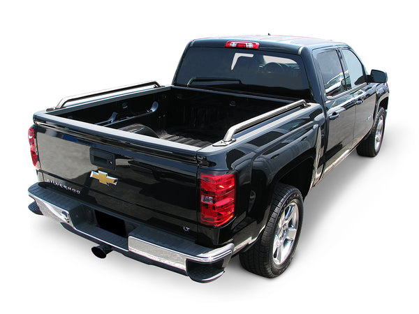 TAC Bed Rails Fit 1999-2006 Silverado 1500/2500LD (Will not fit 04-06, 07 Classic 1500 Crew Cab W/5.5ft Short Bed) | 2001-2005 Silverado 2500HD/3500HD 6.5' Standard Bed Stainless Steel Truck -1 Pair
