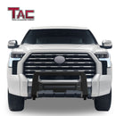 TAC Modular Bull Bar Compatible With 2022-2025 Toyota Tundra Pickup Truck Front Brush Bumper Grille Guard Fine Textured Black (Predator Mesh Version)-2