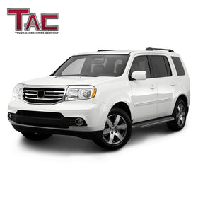 TAC Cobra Running Boards Compatible With 2009-2015 Honda Pilot SUV Side Steps Nerf Bars Step Rails Aluminum Black Off-Road City Exterior Accessories 2 pieces one pair - 0