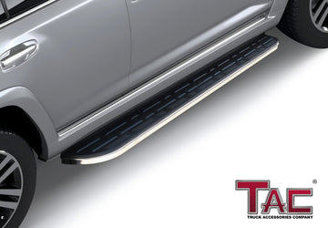 TAC Cobra Running Boards Compatible With 2010-2013 Toyota 4Runner SR5| 2010-2024 4Runner Limited| 2020-2021 4Runner Nightshade Edition| 2022-2023 4Runner TRD Sport SUV Side Steps Nerf Bars Step Rails Aluminum Black Off-Road - 0