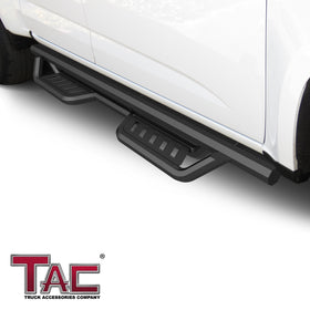 TAC Gen5 Running Boards Compatible with 2015-2026 Chevy Colorado/GMC Canyon Crew Cab| 4" Drop Side Steps Nerf Bars | Pickup Truck Off-Road Exterior Accessories | Fine Texture Black (2pcs) - 0