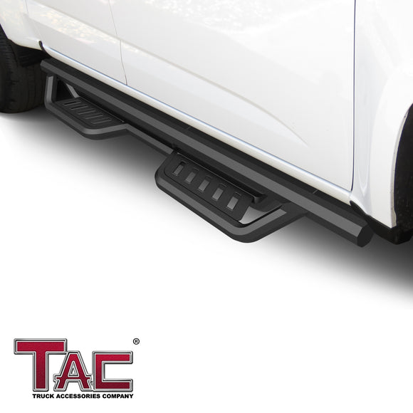 TAC Gen5 Running Boards Compatible with 2015-2026 Chevy Colorado/GMC Canyon Crew Cab| 4" Drop Side Steps Nerf Bars | Pickup Truck Off-Road Exterior Accessories | Fine Texture Black (2pcs)