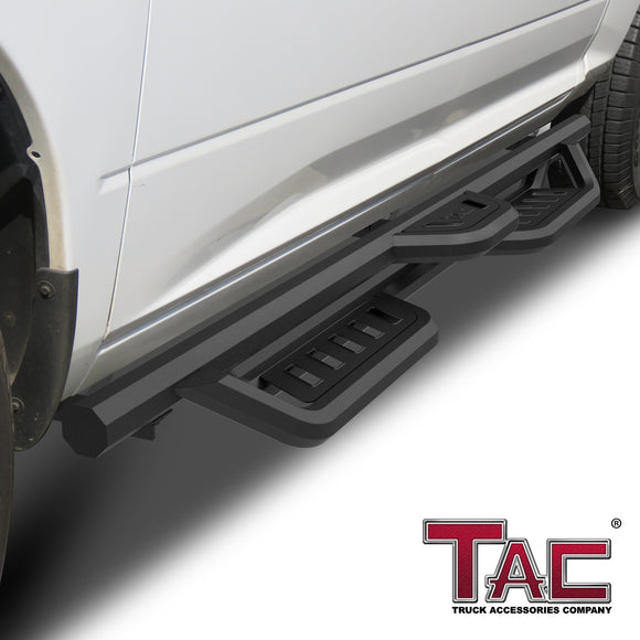 TAC Gen5HD Running Boards W/T 4"-Drop Compatible with 2009-2018 Ram1500 Crew Cab| 2010-2026 Ram2500/3500/4500/5500 Crew Cab(Excl. Chassis Cab Diesel Models) Truck| Side Steps| Nerf Bar| Two-Stair