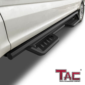 TAC Gen5 Running Boards Compatible with 2015-2026 F150 Supercrew Cab| 2022-2026 F150 Lightning EV| 2017-2026 Super Duty Crew Cab| 4" Drop Side Steps Nerf Bars| Pickup Truck| Fine Texture Black (2pcs) - 0