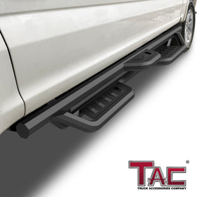 TAC Gen5HD Running Boards W/T 4"-Drop Compatible with 2015-2026 F150 Supercrew Cab| 2022-2026 F150 Lightning EV Supercrew Cab|2017-2026 Super Duty Crew Cab| Side Steps| Nerf Bar| Two-Stair| 2 pcs - 0