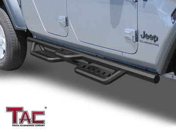 TAC Gen5HD Running Boards W/T 4"-Drop Compatible with 2020-2026 Jeep Gladiator JT Truck| Side Steps| Nerf Bar| Two-Stair| 2 pcs - 0