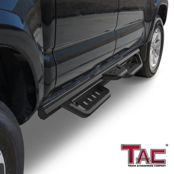 TAC Gen5HD Running Boards W/T 4"-Drop Compatible with 2005-2023 Toyota Tacoma Double Cab Truck| Side Steps| Nerf Bar| Two-Stair| 2 pcs