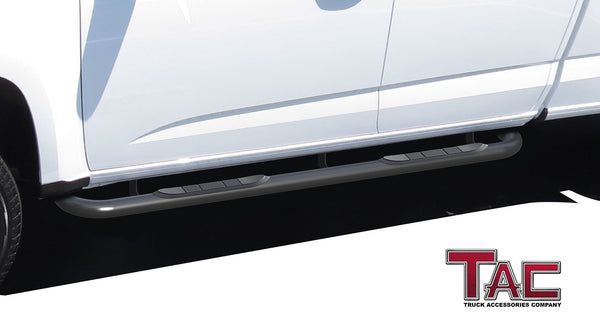TAC Side Steps fit 2004-2012 Chevy Colorado Extended Cab/GMC Canyon Extended Cab Pickup Truck 3" Black Side Bars Nerf Bars Step Rails Running Boards Off Road Exterior Accessories 2 Pieces