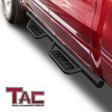 Fits 2019-2026 Ram 1500 Crew Cab(Excl. 2019-2024 Ram 1500 Classic) | Running Boards| Side Steps| Nerf Bars| 4" Drop| Tubular Style| Fine Texture Black - 0