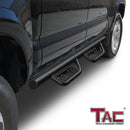Fits 2005-2023 Toyota Tacoma Double Cab| Running Boards| Side Steps| Nerf Bars| 4" Drop| Tubular Style| Fine Texture Black-2