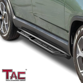 TAC Running Boards Fit 2022-2024 Rivian R1S R1T Side Steps Nerf Bars Rock Slider Armor Pickup Truck Off-Road Accessories Fine Texture Black (2pcs) - 0