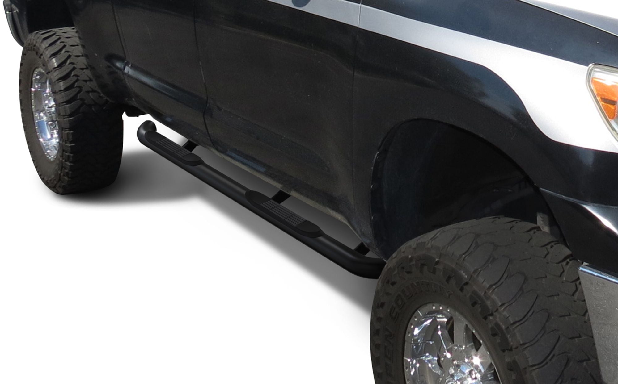 TAC 3" Gloss Black Side Steps Compatible with 2008-2013 Jeep Liberty| Running Boards| Side Bars| Step Rails| Nerf Bars| Rocker Slider| Pickup Truck Accessories (2 PCS) - 0