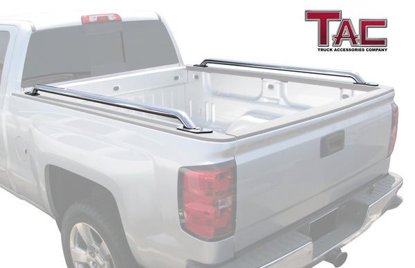 TAC Bed Rails Compatible with 1994-2023 Dodge Ram 1500 | 1994-2015 Dodge RAM 2500/3500 6.5' Standard Bed (Exclude 2002 RAM 2500&Rambox Model) T304 Stainless Steel Truck Side Rails -1 Pair