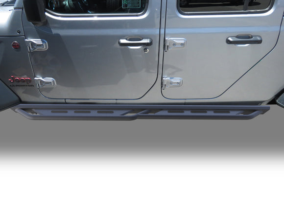 TAC Rocker Running Boards Compatible With 2020-2025 Jeep Gladiator JT| Side Steps| Nerf Bars| Step Bars| Step Rails| Rock Sliders| Carbon Steel| Pickup Truck Accessories| Fine Texture Black (2 PCS)