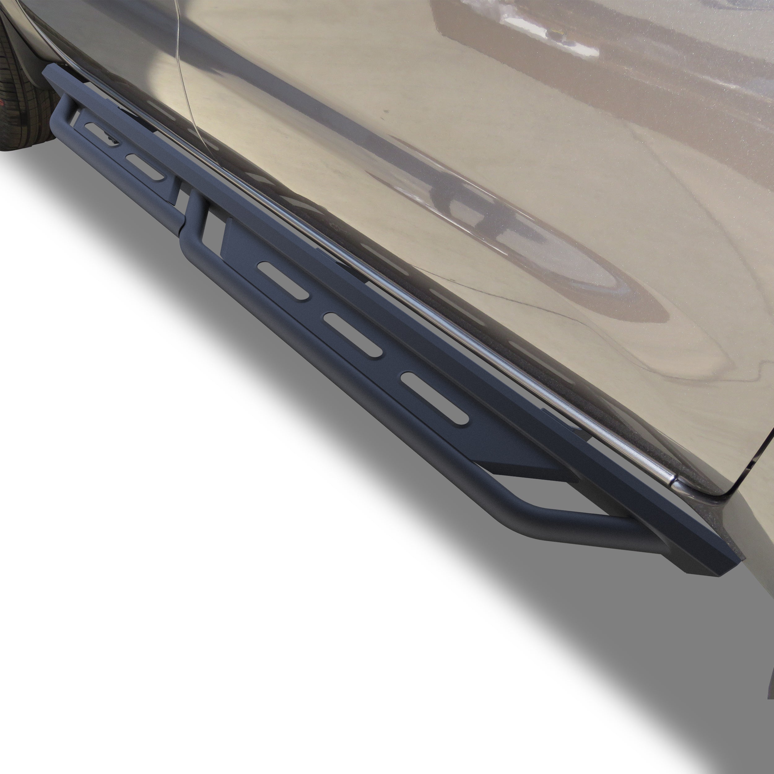 TAC Rocker Running Boards Compatible With 2005-2025 Nissan Frontier Crew Cab| Side Steps| Nerf Bars| Step Bars| Step Rails| Rock Sliders| Carbon Steel| Pickup Truck Accessories| Fine Texture Black (2 PCS)