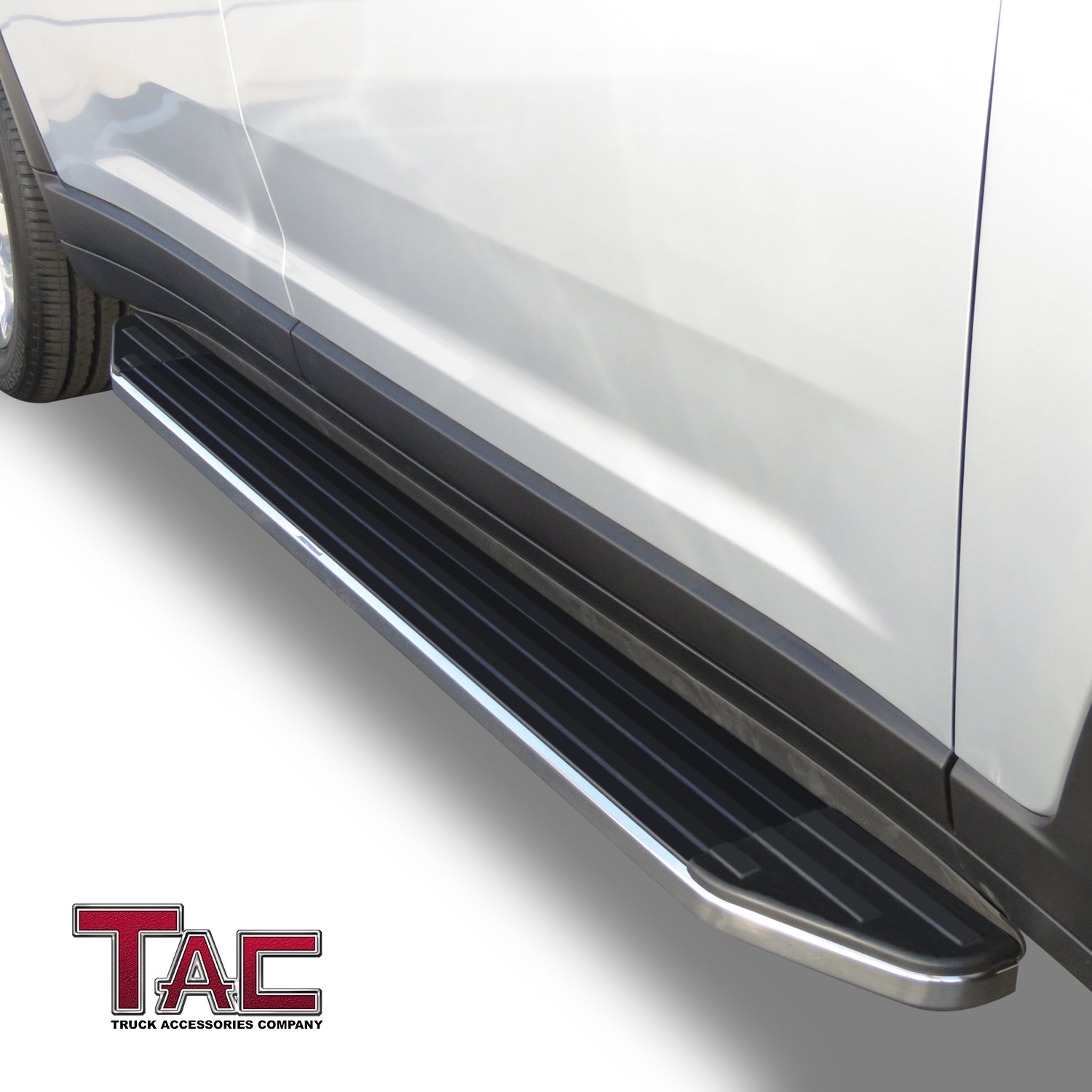 TAC Viewpoint Running Boards Compatible with 2021-2024 Jeep Grand Cherokee L| 2022-2025 Grand Cherokee (Exclude 2022-2024 4xe Models) SUV| 5.5 Inch Width| Side Steps| Nerf Bars| Step Rails| Aluminum| Black(2 PCS)