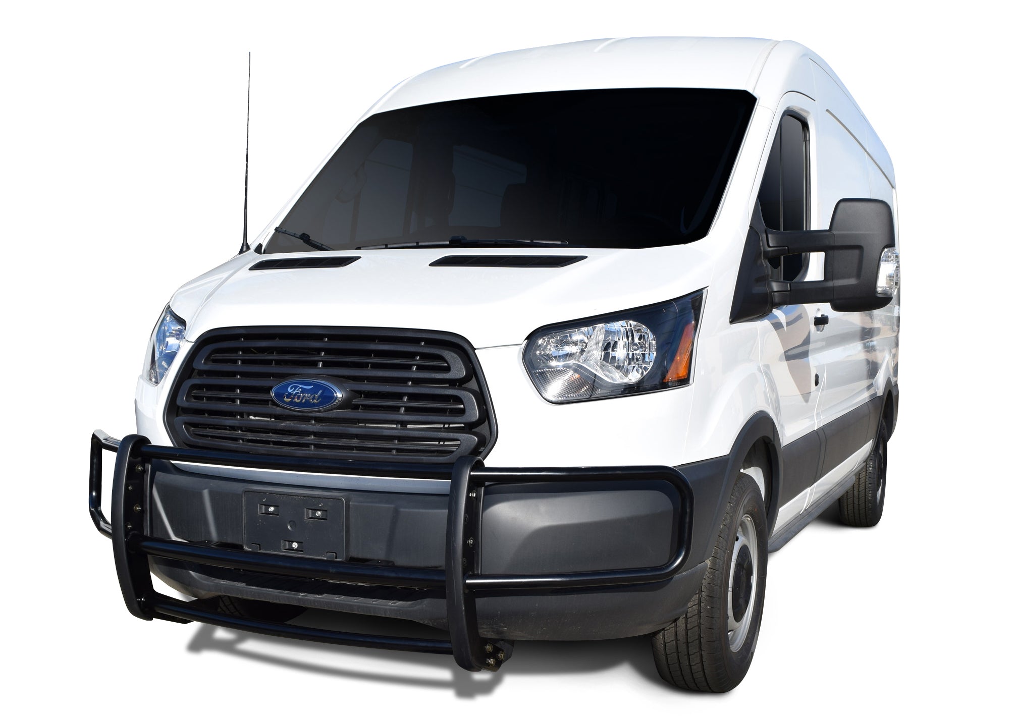 TAC Custom Fit 2015-2018 Ford Transit Van (Full Size) Front Runner Guard BLK Brush Nudge Push Bull Bar