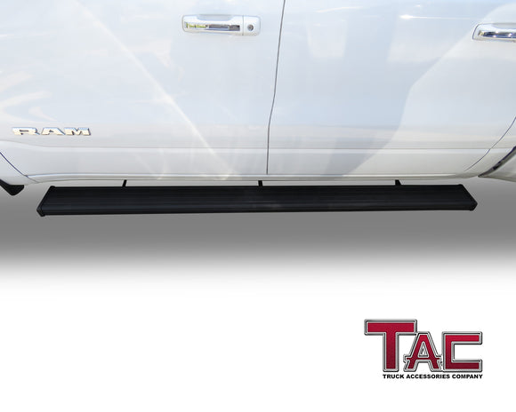TAC Spear Running Boards Compatible with 2019-2026 Ram 1500 Crew Cab(Exclude 2019-2024 Ram 1500 Classic) Pickup 6" Side Step Rail Nerf Bar Truck Accessories Aluminum Texture Black Width Body Lightweight 2pcs