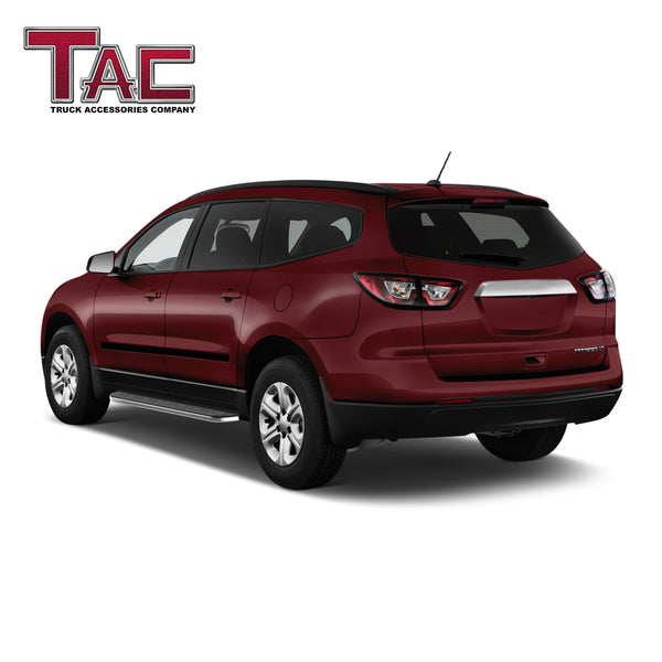 TAC Cobra Running Boards Compatible With 2007-2017 Chevy Traverse | 2007-2016 GMC Acadia (Incl. 2017 Acadia Limited / Exclude. Denali) | 2007-2009 Enclave Aluminum Black Off-Road City Exterior Accessories