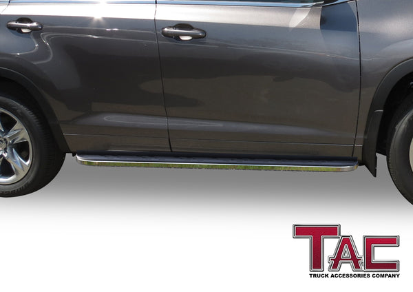 TAC Cobra Running Boards Compatible With 2014-2019 Toyota Highlander Aluminum Black Off-Road City Exterior Accessories 2 pieces one pair