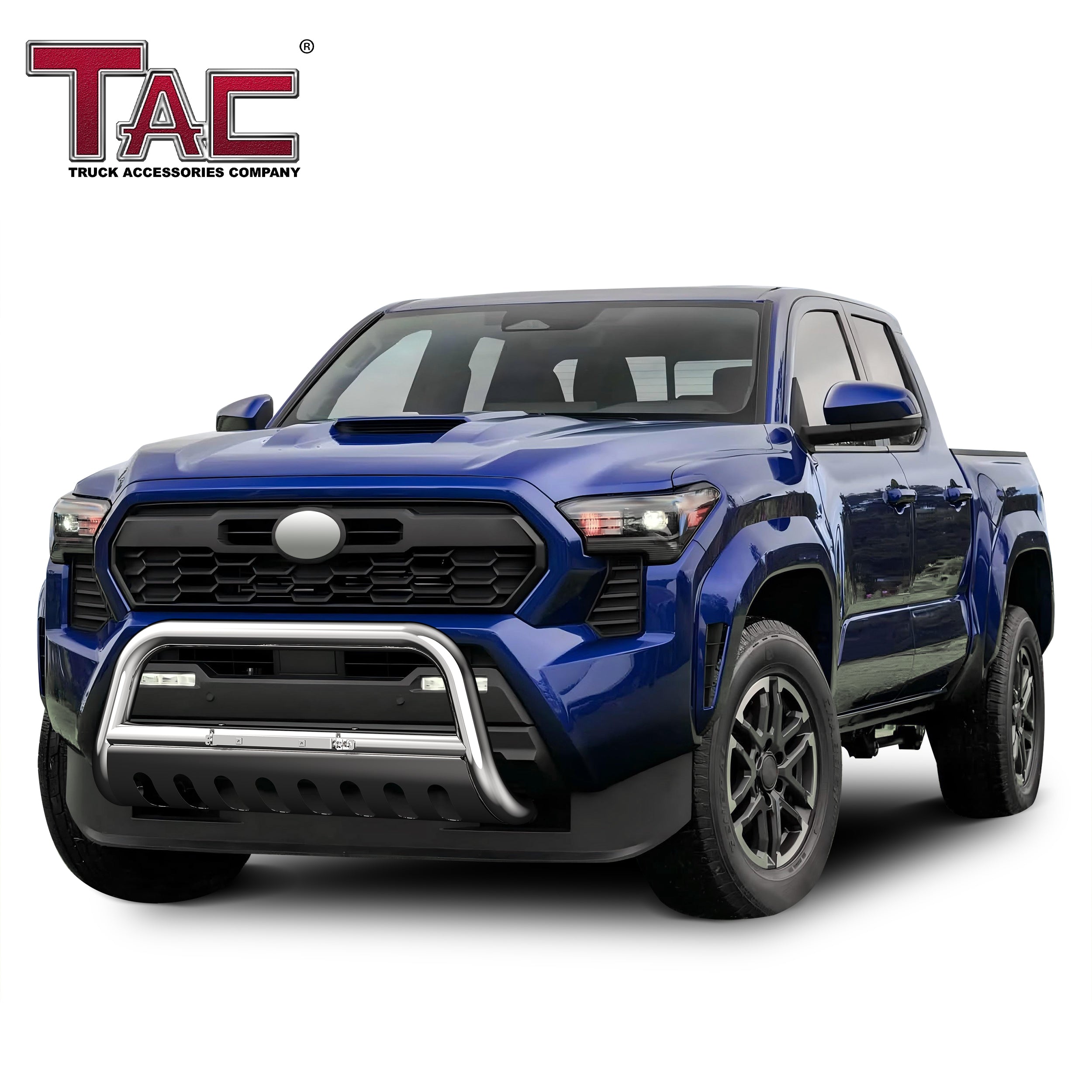 TAC Stainless Steel 3" Bull Bar For 2024-2025 Toyota Tacoma Truck Front Bumper Brush Grille Guard Nudge Bar