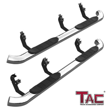 TAC 3" Stainless Steel Side Steps Compatible with 2024-2026 Toyota Tacoma Double Cab (Incl. Hybrid model)| Running Boards| Side Bars| Step Rails| Nerf Bars| Rocker Slider| Pickup Truck Accessories (2 PCS)