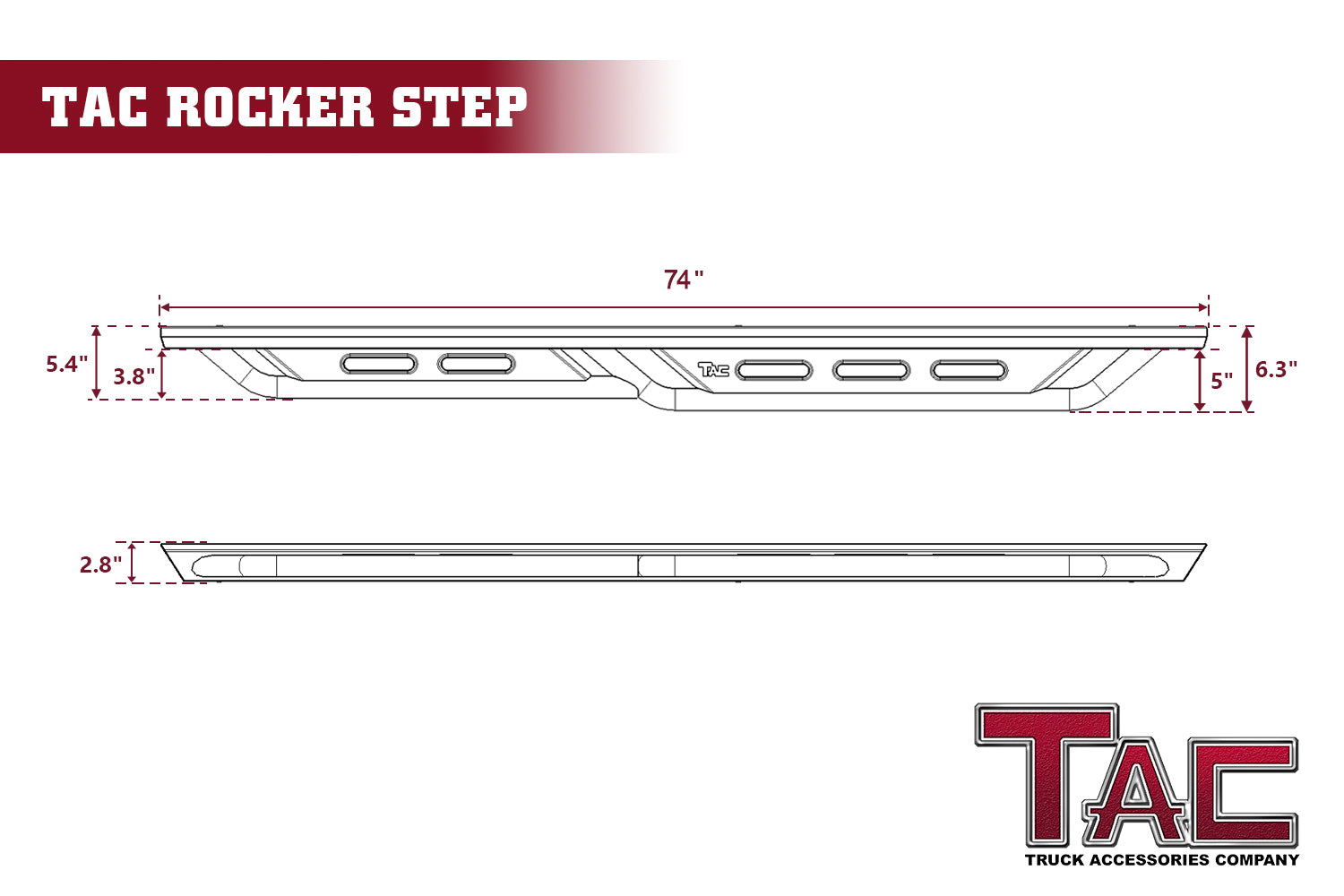 TAC Running Boards Fit 2022-2024 Rivian R1S R1T Side Steps Nerf Bars Rock Slider Armor Pickup Truck Off-Road Accessories Fine Texture Black (2pcs)