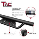 TAC EHD Two-Stair Drop Steps Running Boards Compatible With 2021-2025 Ford Bronco 4 Door | Side Steps| Nerf Bars| Step Rails| Rocker Slider| Pickup Truck Exterior Accessories|  4" Drop| Carbon Steel| Fine Texture Black (2 PCS)-4