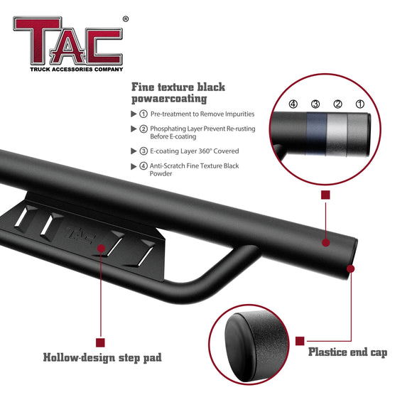 TAC EHD TwoStair Drop Steps Running Boards Compatible With 20192024
