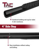 TAC Gloss Black 4" Side Steps for 2005-2023 Toyota Tacoma Access Cab Truck | Running Boards | Nerf Bars | Side Bars-5