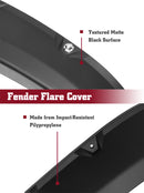 TAC Fender Flares Cover Compatible with 2016-2023 Toyota Tacoma Truck Off-road 4pcs Matte Black Smooth Front & Rear Pocket Rivet Style Pickup All Beds (Single Rear Wheel only)-4