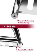 TAC Stainless Steel 3" Bull Bar For 2024-2025 Toyota Tacoma Truck Front Bumper Brush Grille Guard Nudge Bar-5