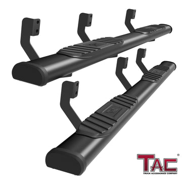 TAC Arrow Side Steps Running Boards Compatible with 2005-2025 Nissan Frontier Crew Cab Truck Pickup 5" Aluminum Texture Black Step Rails Nerf Bars Lightweight Off Road Accessories 2Pcs