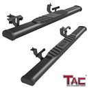 TAC Arrow Side Steps Running Boards Compatible with 2018-2025 Jeep Wrangler JL 2 Door SUV 5" Aluminum Texture Black Step Rails Nerf Bars Lightweight Off Road Accessories 2Pcs-1