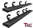 TAC Spear Running Boards Compatible with 2007-2018 Chevy Silverado/GMC Sierra 1500 | 2007-2019 2500/3500 Crew Cab 6" Side Step Rail Nerf Bar Truck Accessories Aluminum Texture Black Width Lightweight-1