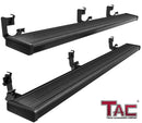 TAC Spear Running Boards Compatible with 2009-2018 Dodge Ram 1500 Quad Cab (Incl. 2019-2024 Ram 1500 Classic) 6" Side Step Rail Nerf Bar Truck Accessories Aluminum Texture Black Width Body and Soft top-1